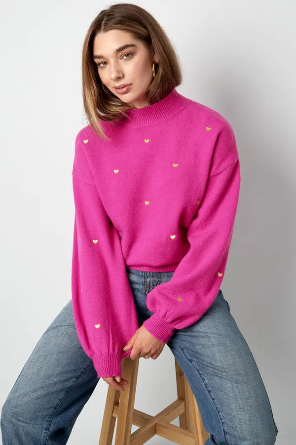 Pullover Herzi in Pink