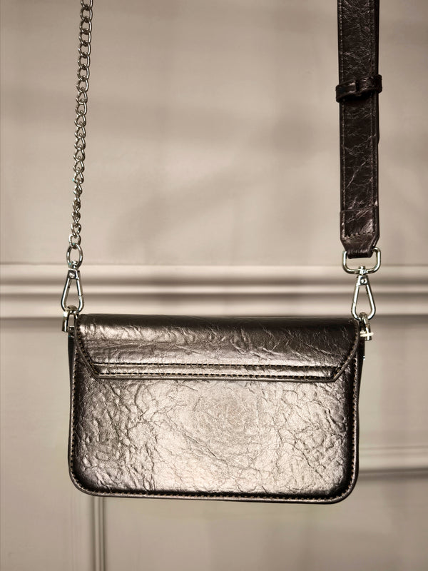 Crossbody Tasche Liinaja in Blackish Metallic