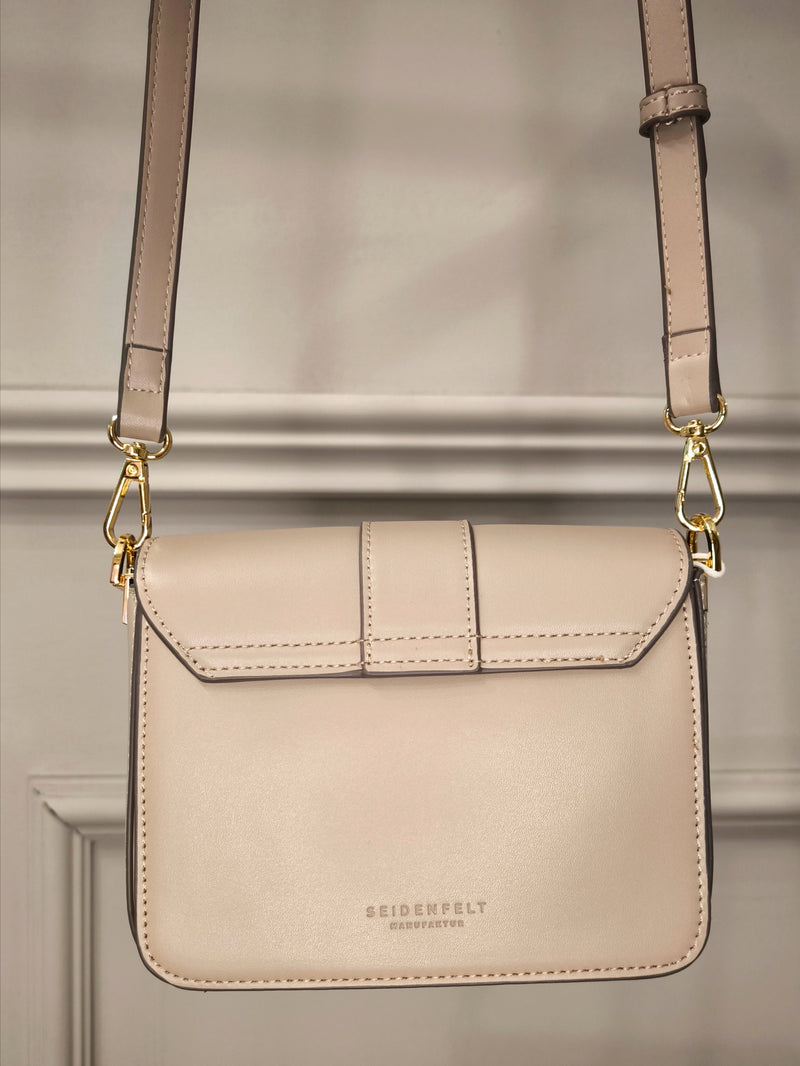 Crossbody Tasche Nellim in Smooth Taupe/Gold