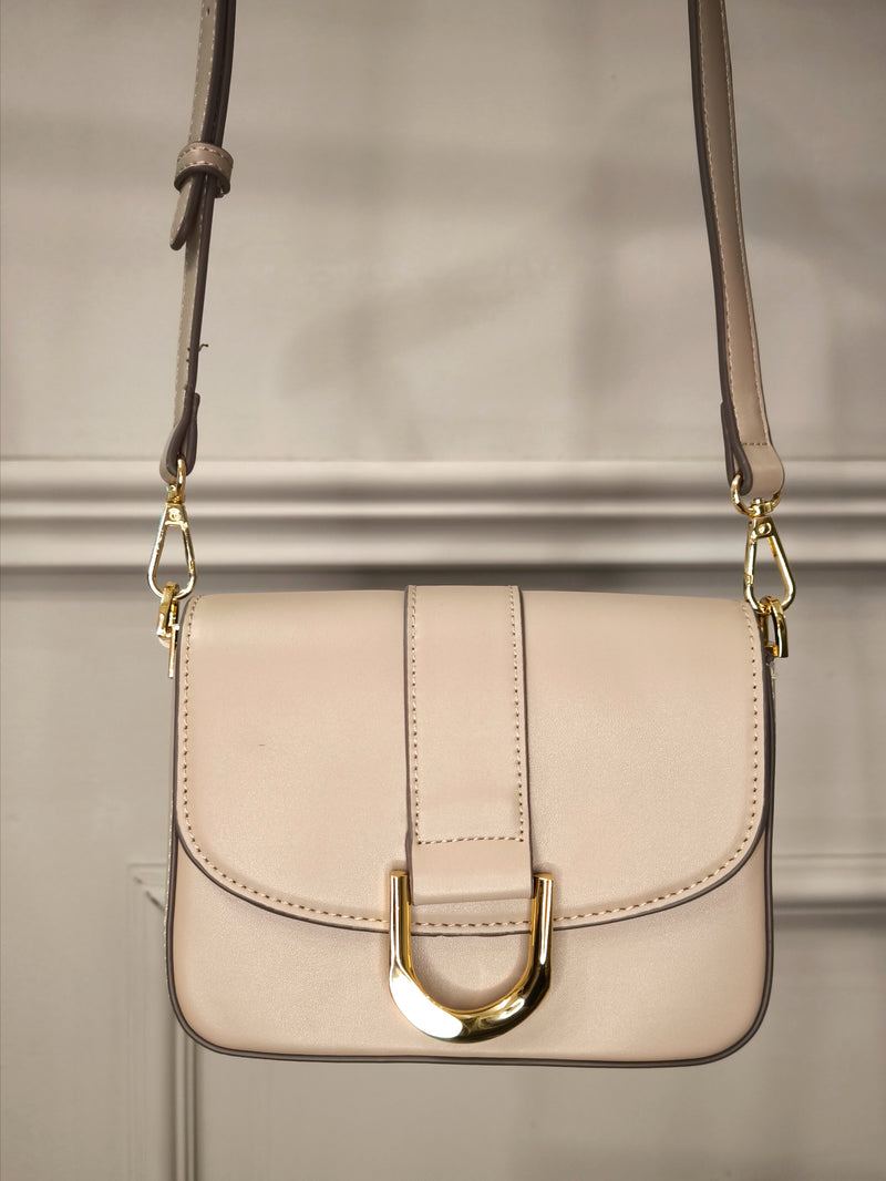 Crossbody Tasche Nellim in Smooth Taupe/Gold