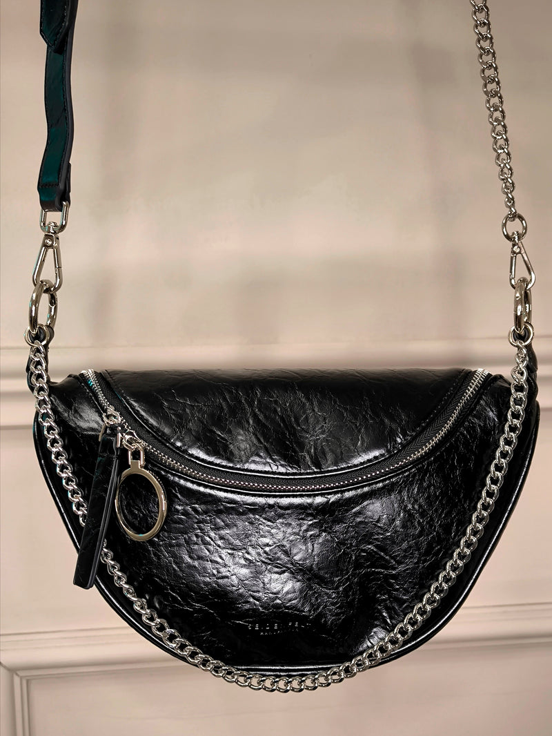 Crossbody Tasche Glossy Big Skien in Glossy Black