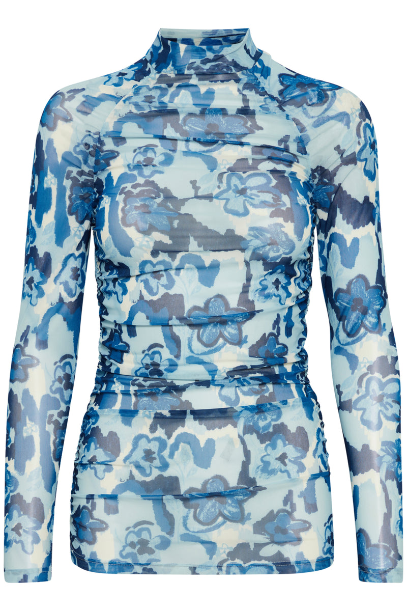 Shirt Odessy in Strong Blue Flower