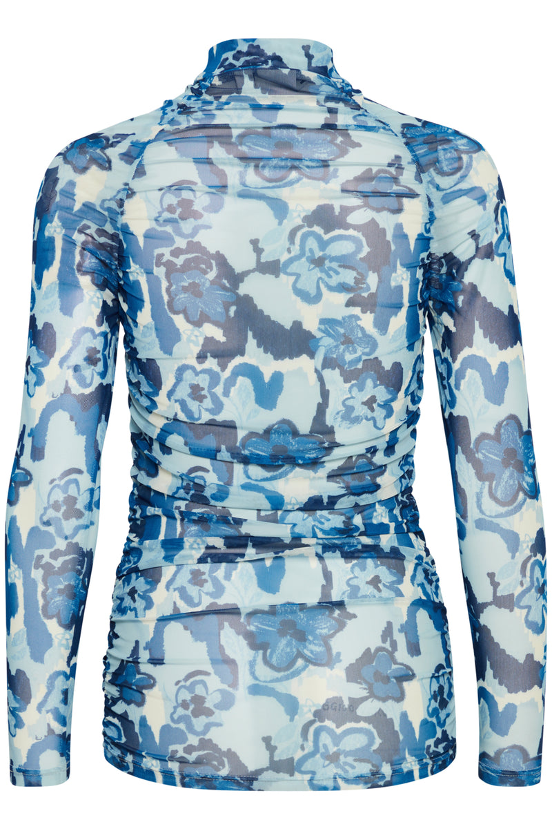 Shirt Odessy in Strong Blue Flower