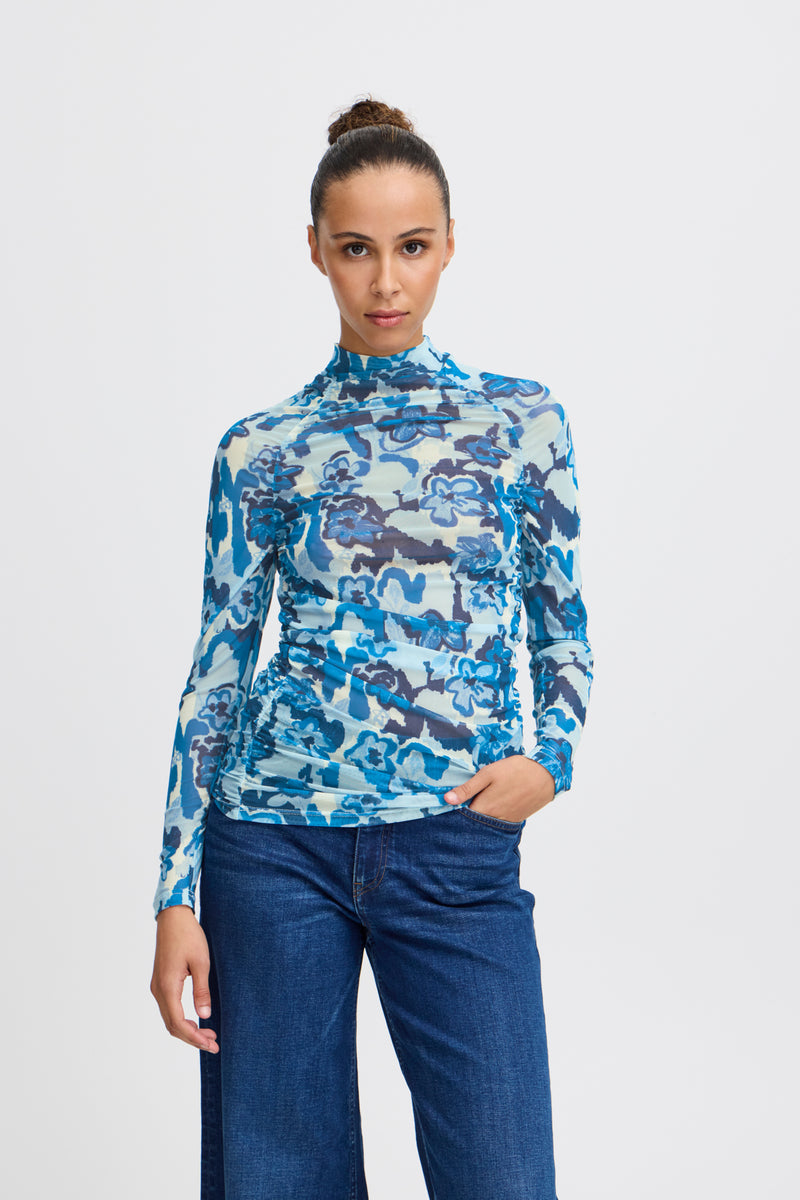 Shirt Odessy in Strong Blue Flower