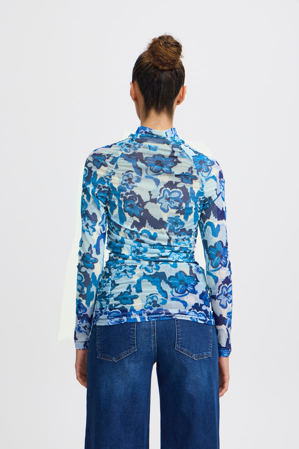 Shirt Odessy in Strong Blue Flower