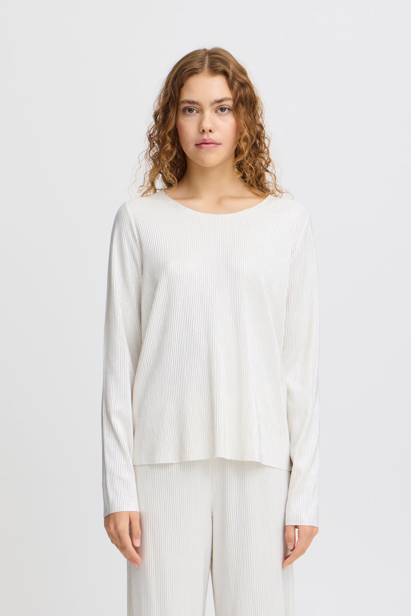 Langarmshirt Mathilde in Champagne Silver