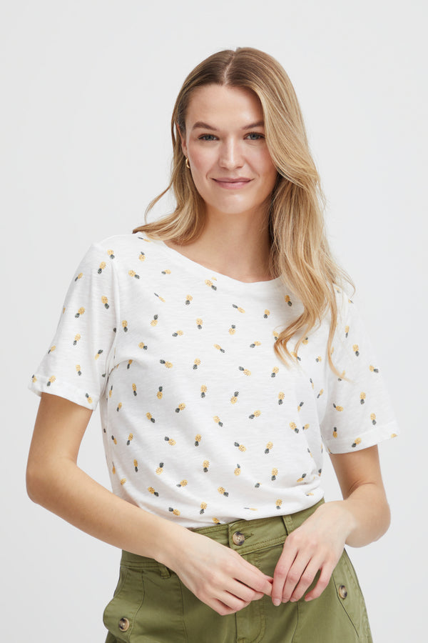 T-Shirt Hazel in Blanc de Blanc Ananas