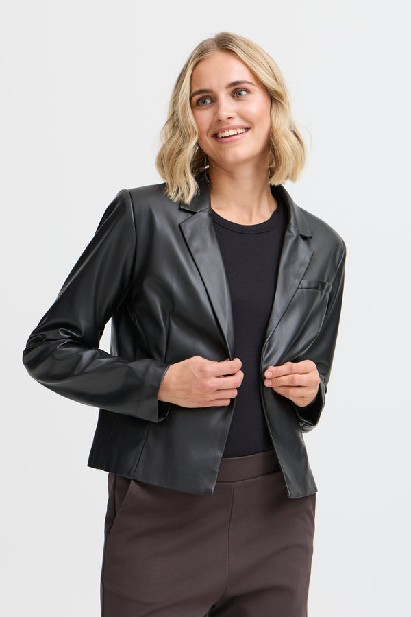 Lederblazer Manila in Black