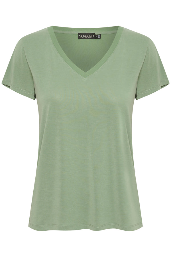 T- Shirt Columbine V- Neck in Loden Frost