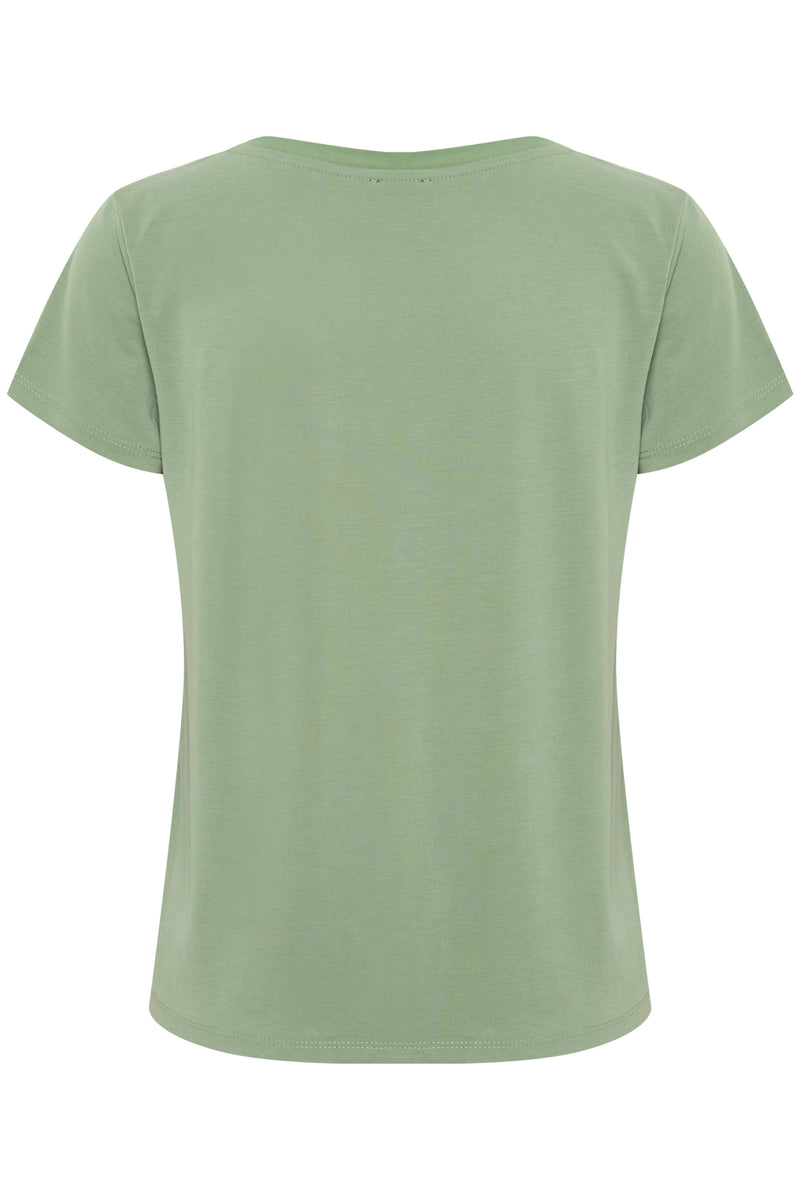 T- Shirt Columbine V- Neck in Loden Frost