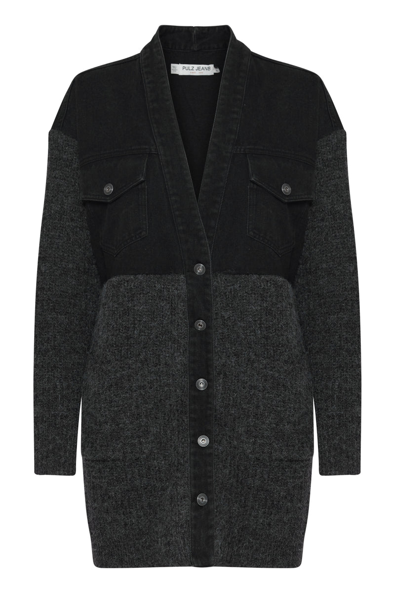 Cardigan Anke in Black Denim