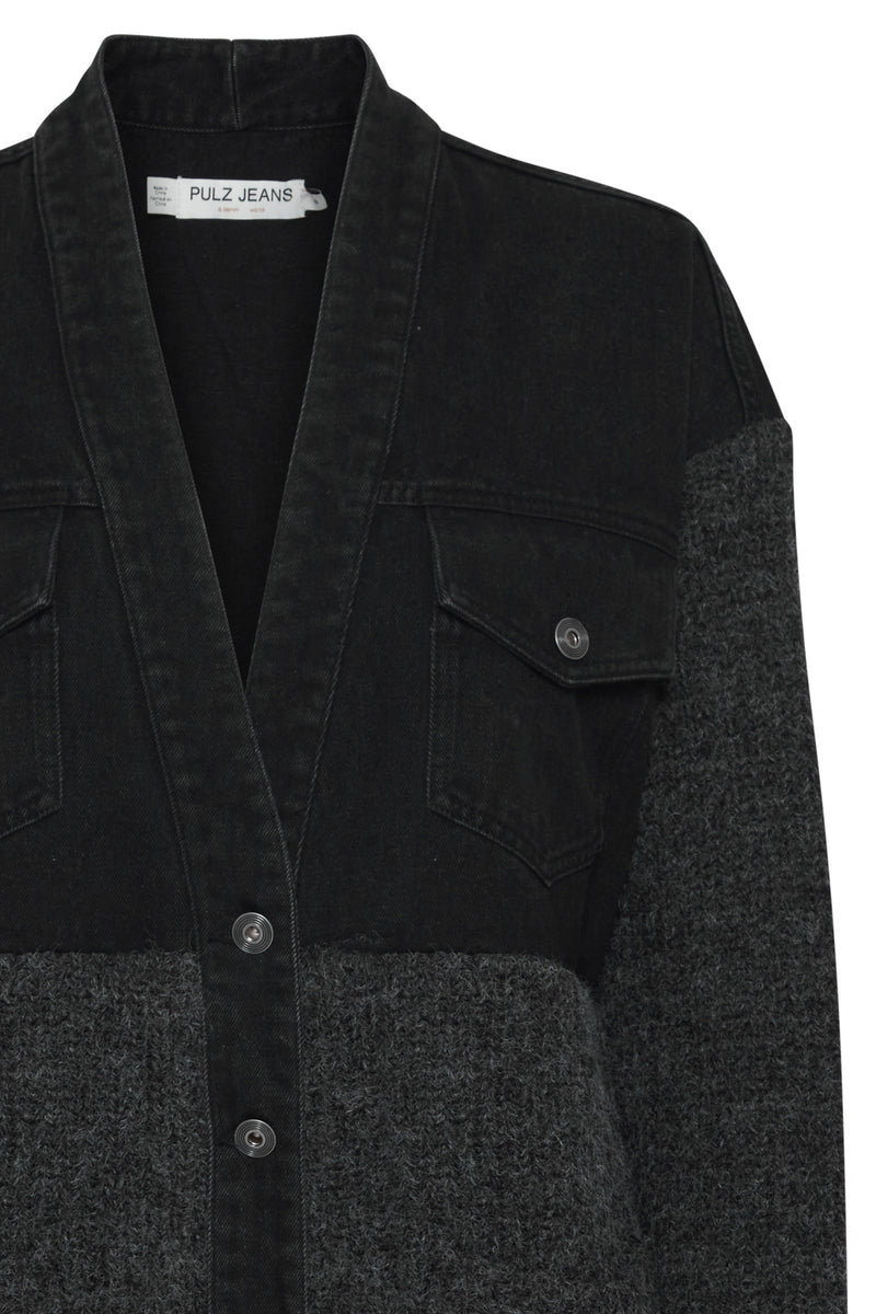 Cardigan Anke in Black Denim