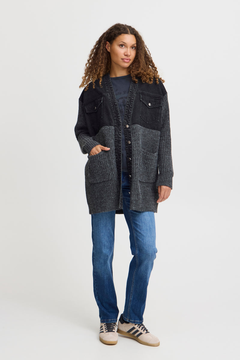 Cardigan Anke in Black Denim