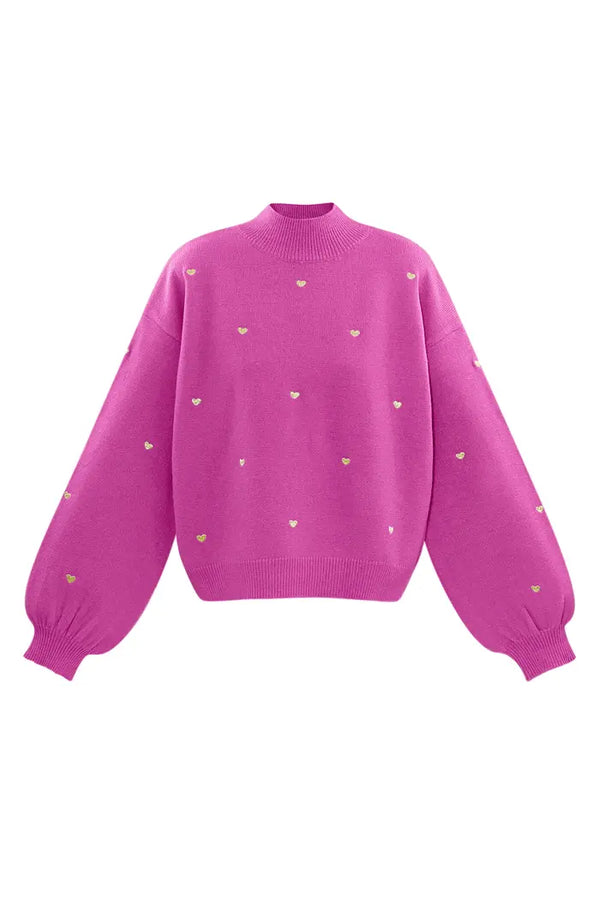 Pullover Herzi in Pink