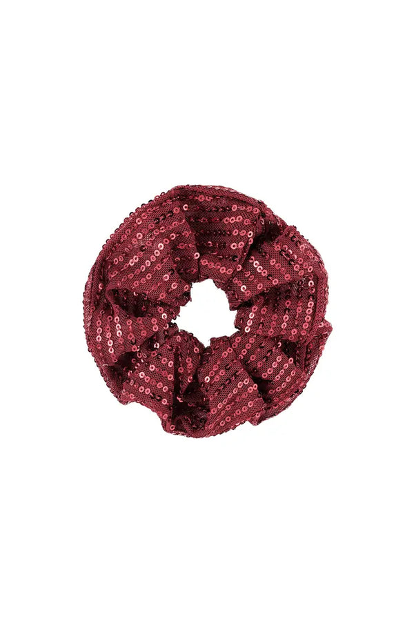 Scrunchie Pailletten in Rot