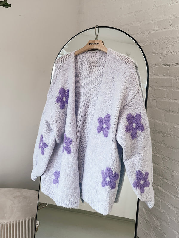 Cardigan Ida Bloom in Lila