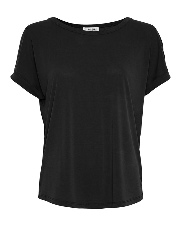 T-Shirt Fenya Roundneck Modal in Schwarz