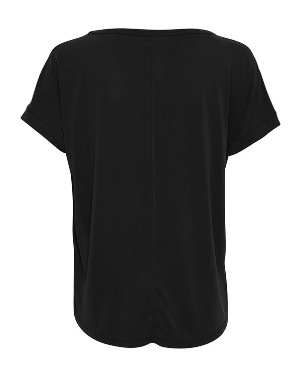 T-Shirt Fenya Roundneck Modal in Schwarz