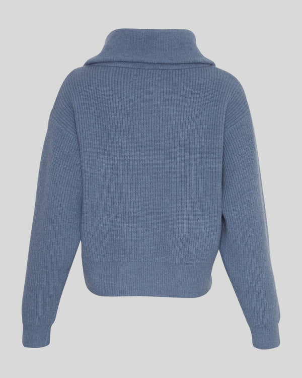 Pullover Gytta Zip in Bluefin Melange