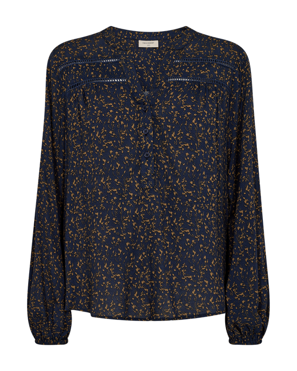 Bluse Adney in Navy Blazer w. Bronze Brown