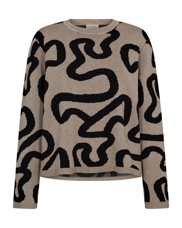 Pullover Ani in Simply Taupe MLG w. Black