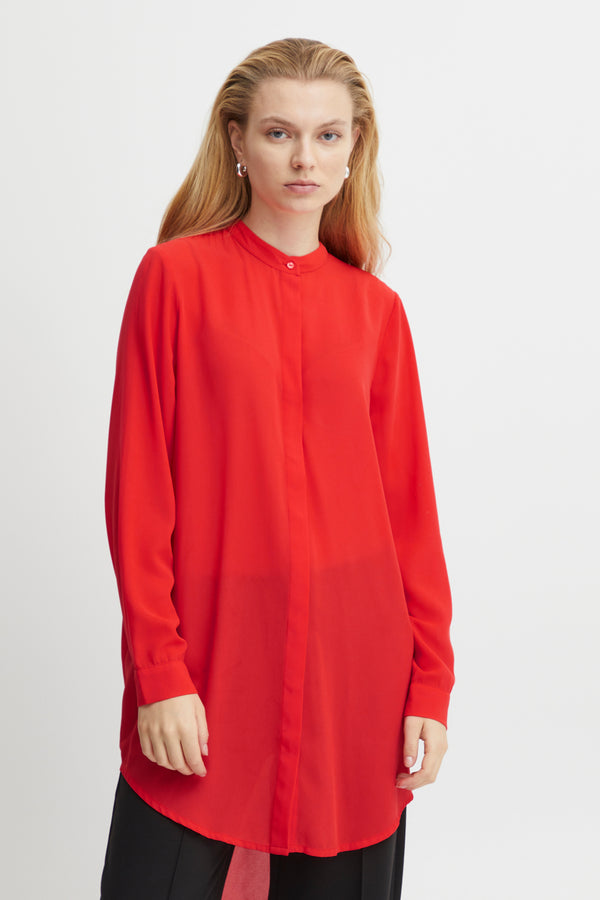 Bluse Cellani Long in Poppy Red