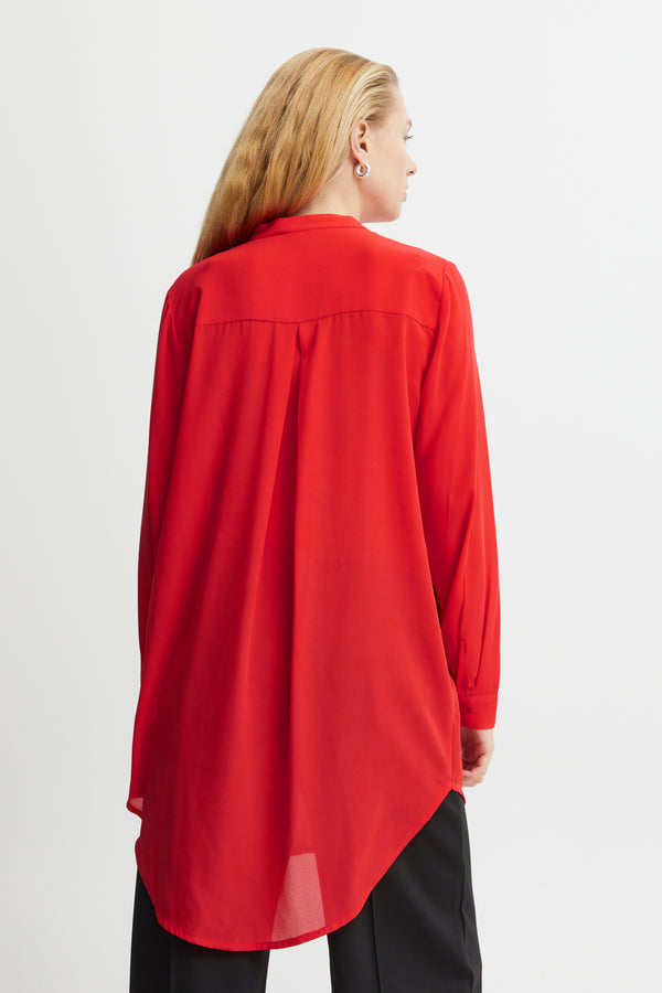 Bluse Cellani Long in Poppy Red