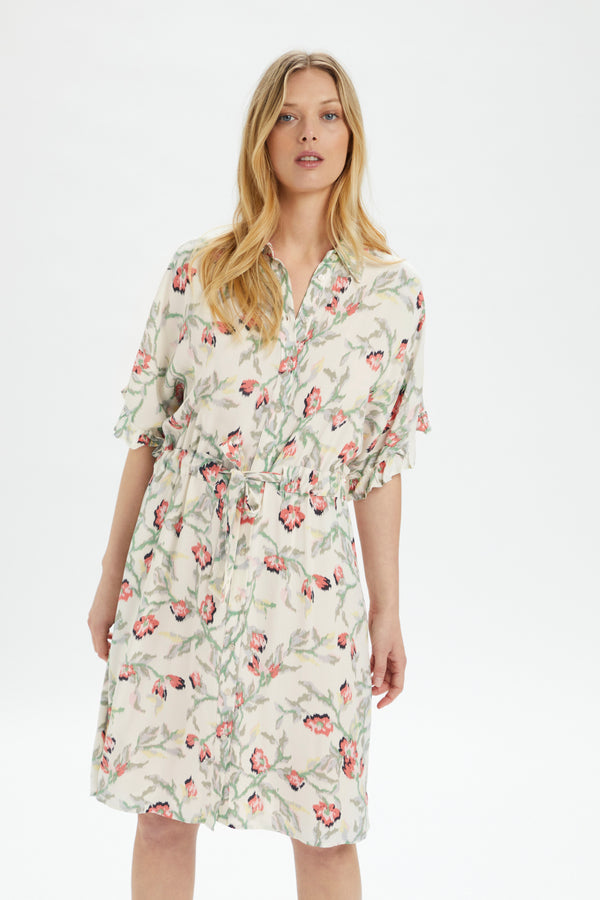 Kleid Saphira in Whisper White Branch Print