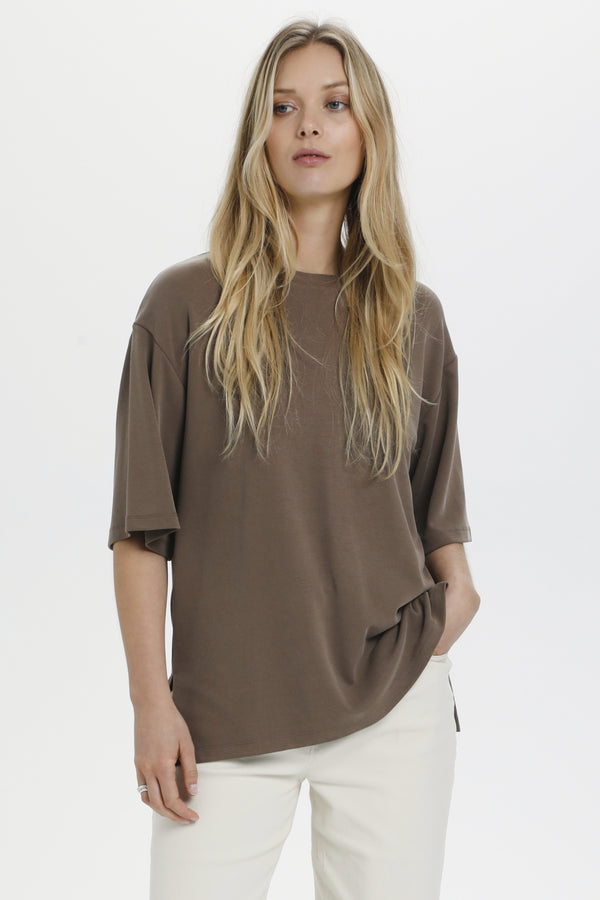 T-Shirt Filli Boxy in Morel