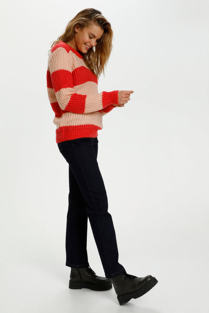 Pullover Brooke in Hibiscus Striped